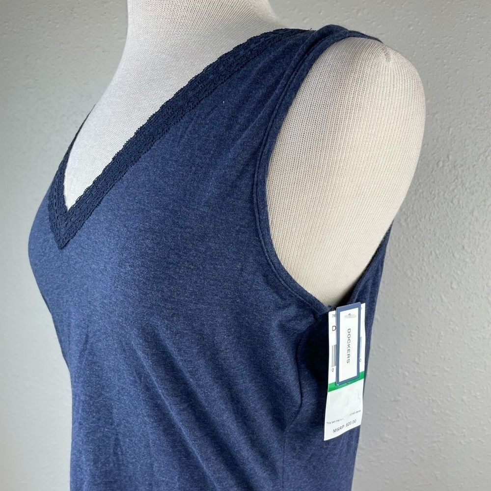 NWT Dockers V-Neck Blue Tank Top Size L - Picture 5 of 8
